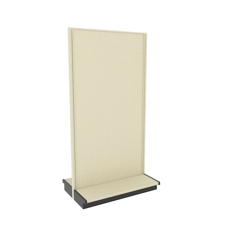 Lozier Gondola Island Display Starter, Platinum Off-White, 48W x 96H x 16D P496V-ST